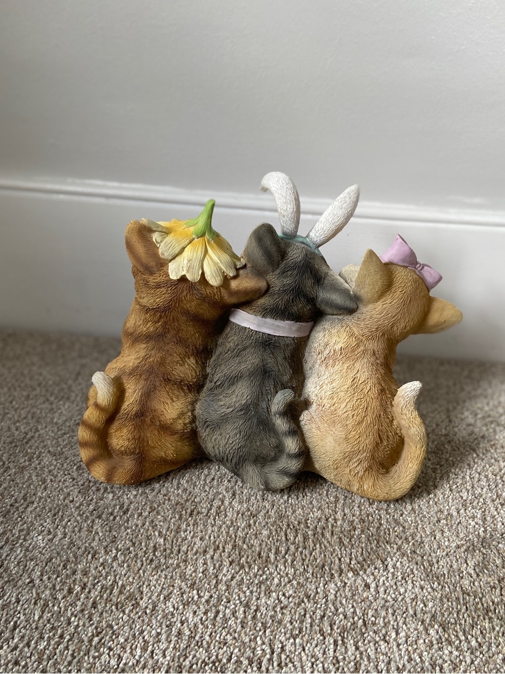 NWT Humane Society Easter Cats Kitty Trio Spring Resin Decor - Picture 11 of 15